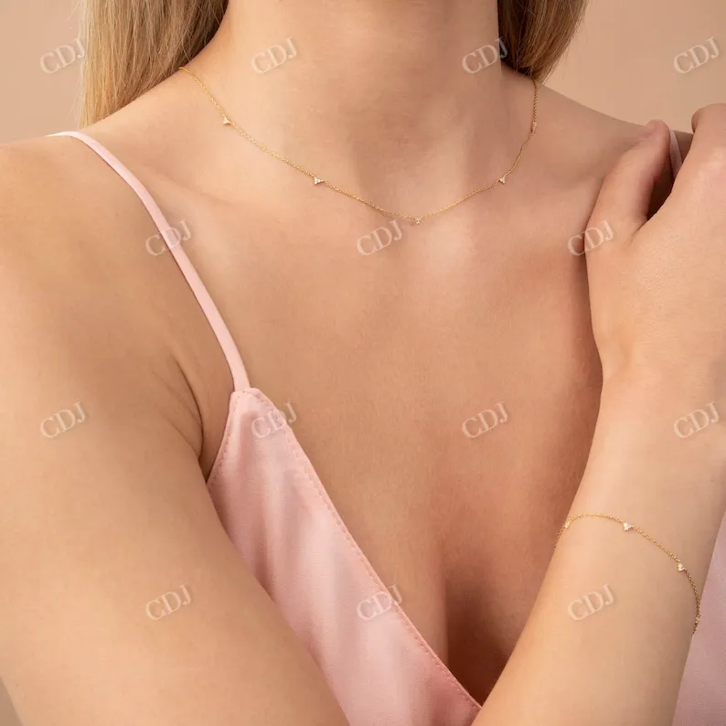 0.09CT natural Dimond Thin Chain Bracelet