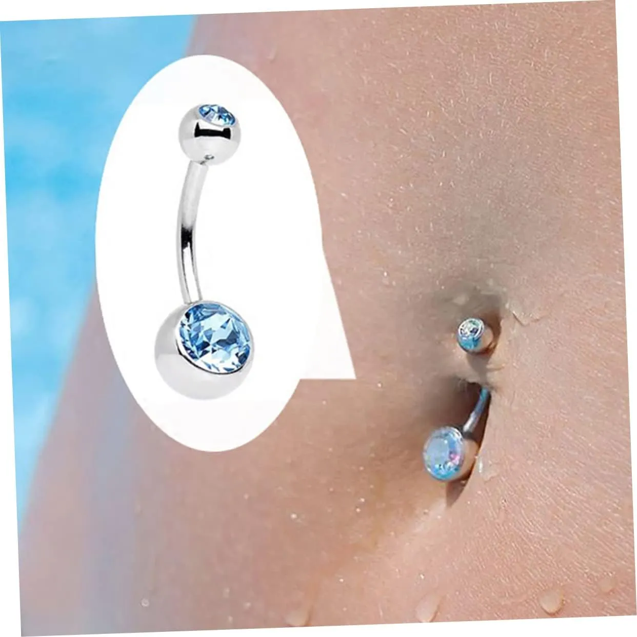 1 21pcs Navel Ring Fashion Navel Studs Fashion Belly Jewelry Short Navel Ornaments
