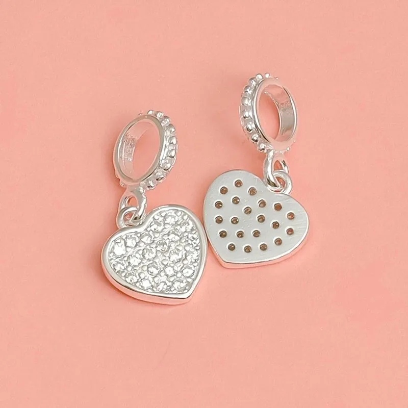 1 Piece Sterling Silver Heart Shape Pendant