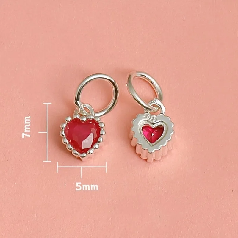 1 Piece Sterling Silver Heart Shape Pendant