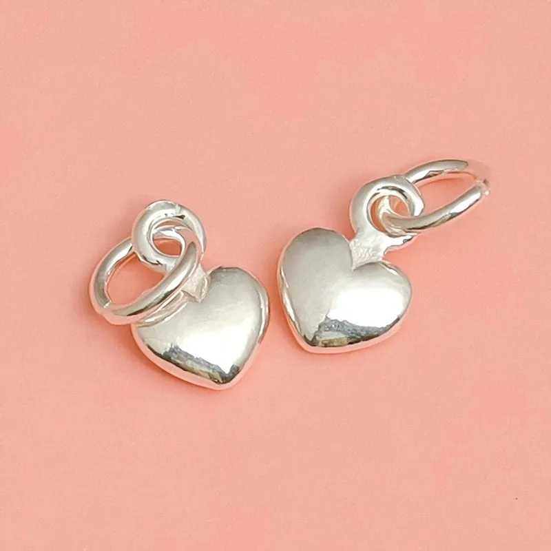 1 Piece Sterling Silver Heart Shape Pendant