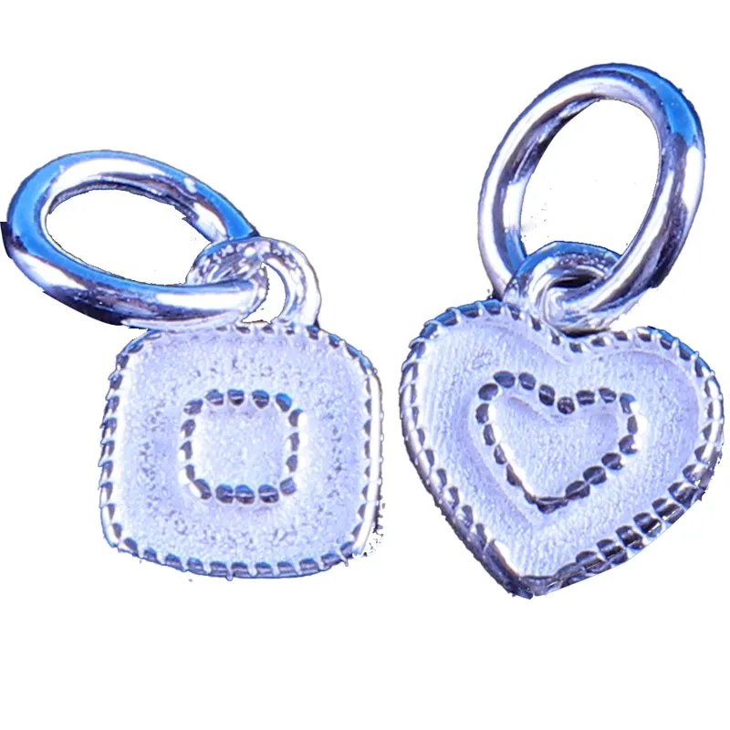 1 Piece Sterling Silver Heart Shape Pendant
