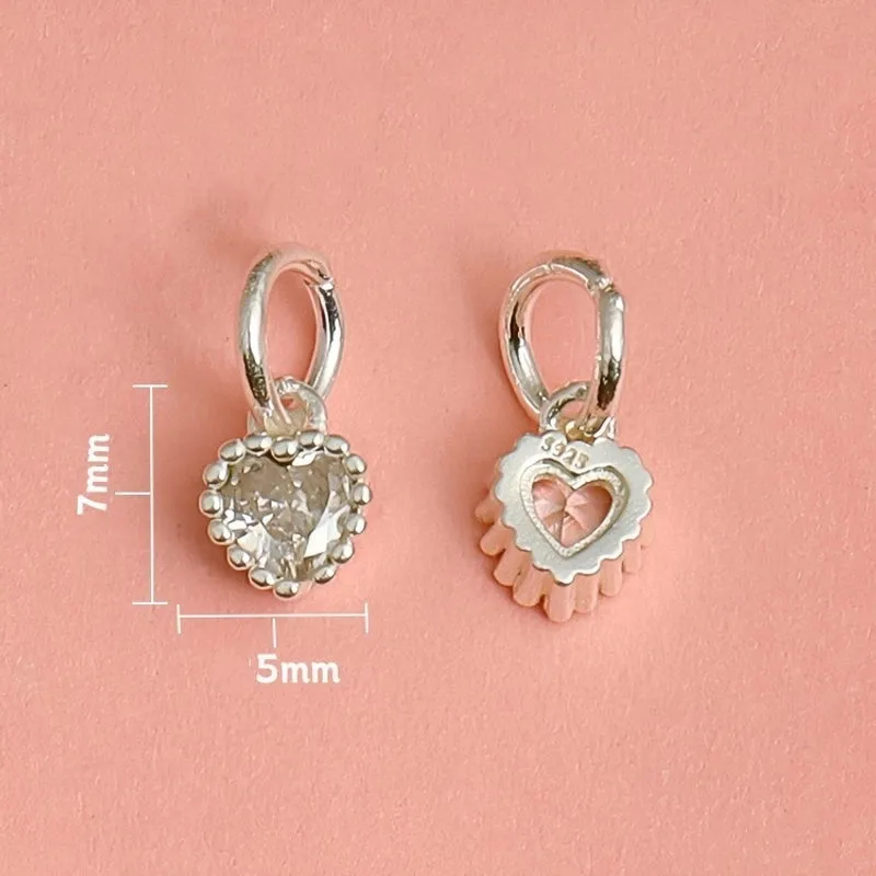 1 Piece Sterling Silver Heart Shape Pendant