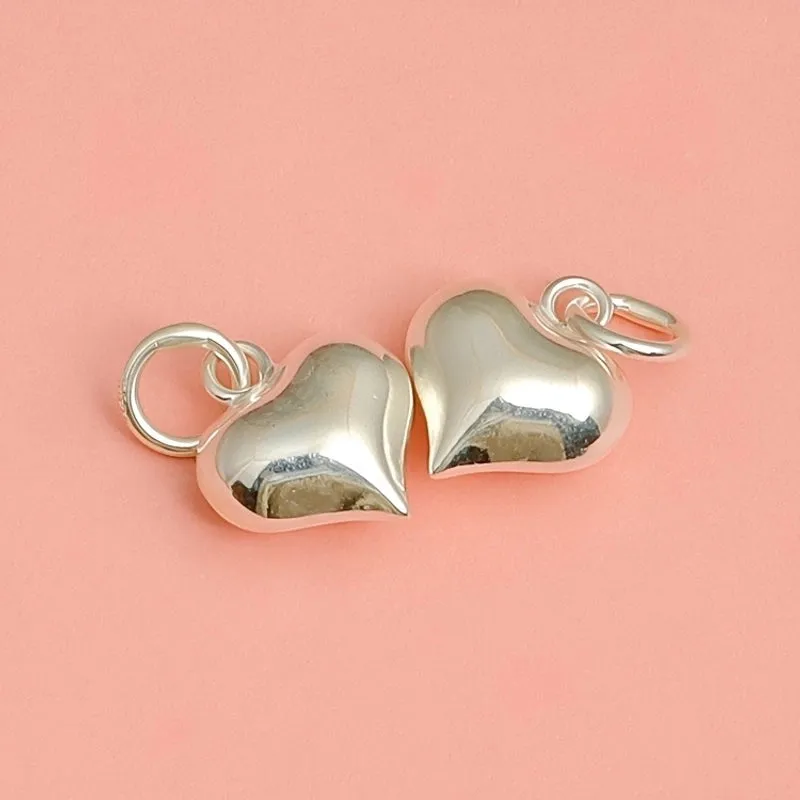 1 Piece Sterling Silver Heart Shape Pendant