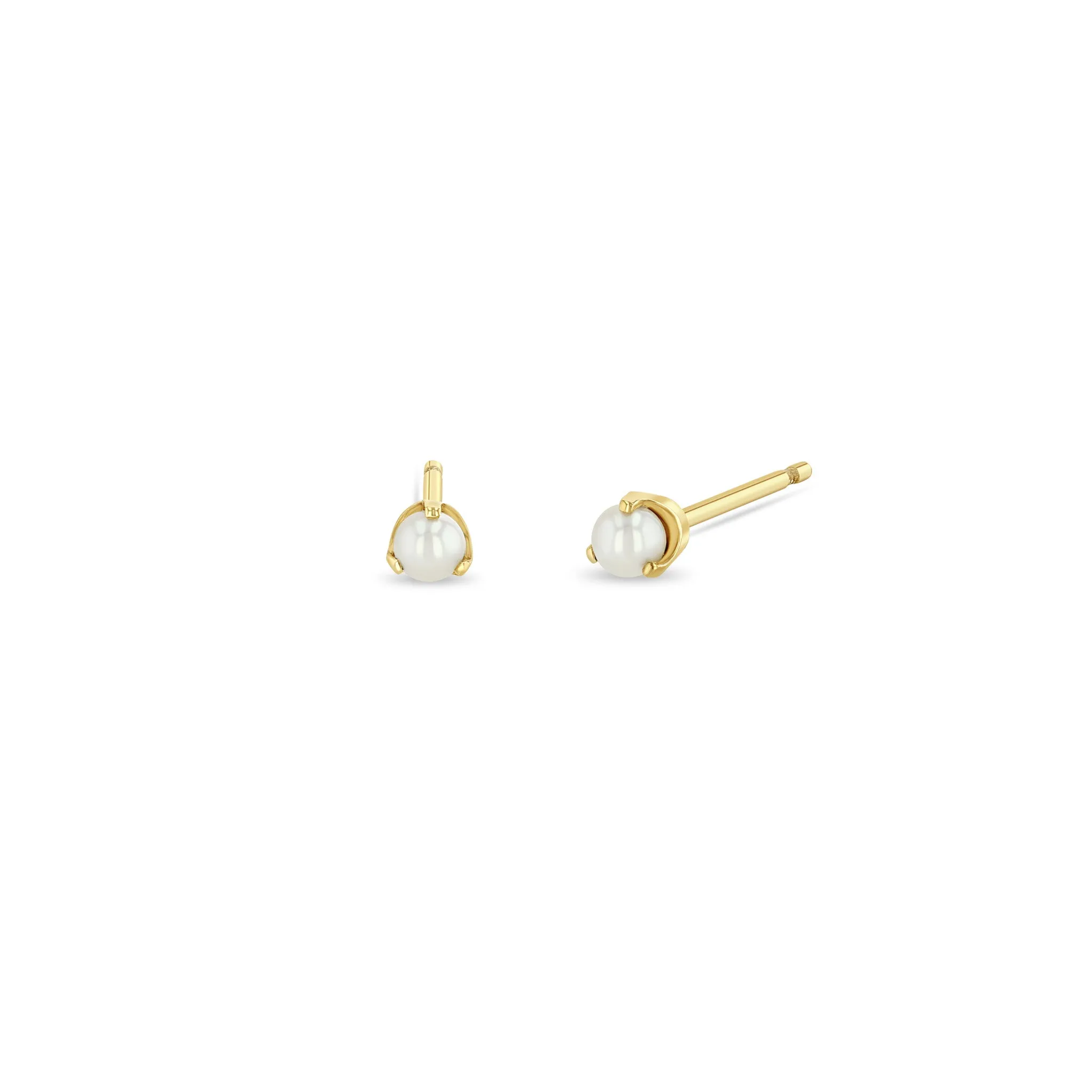 14k Prong Pearl Studs