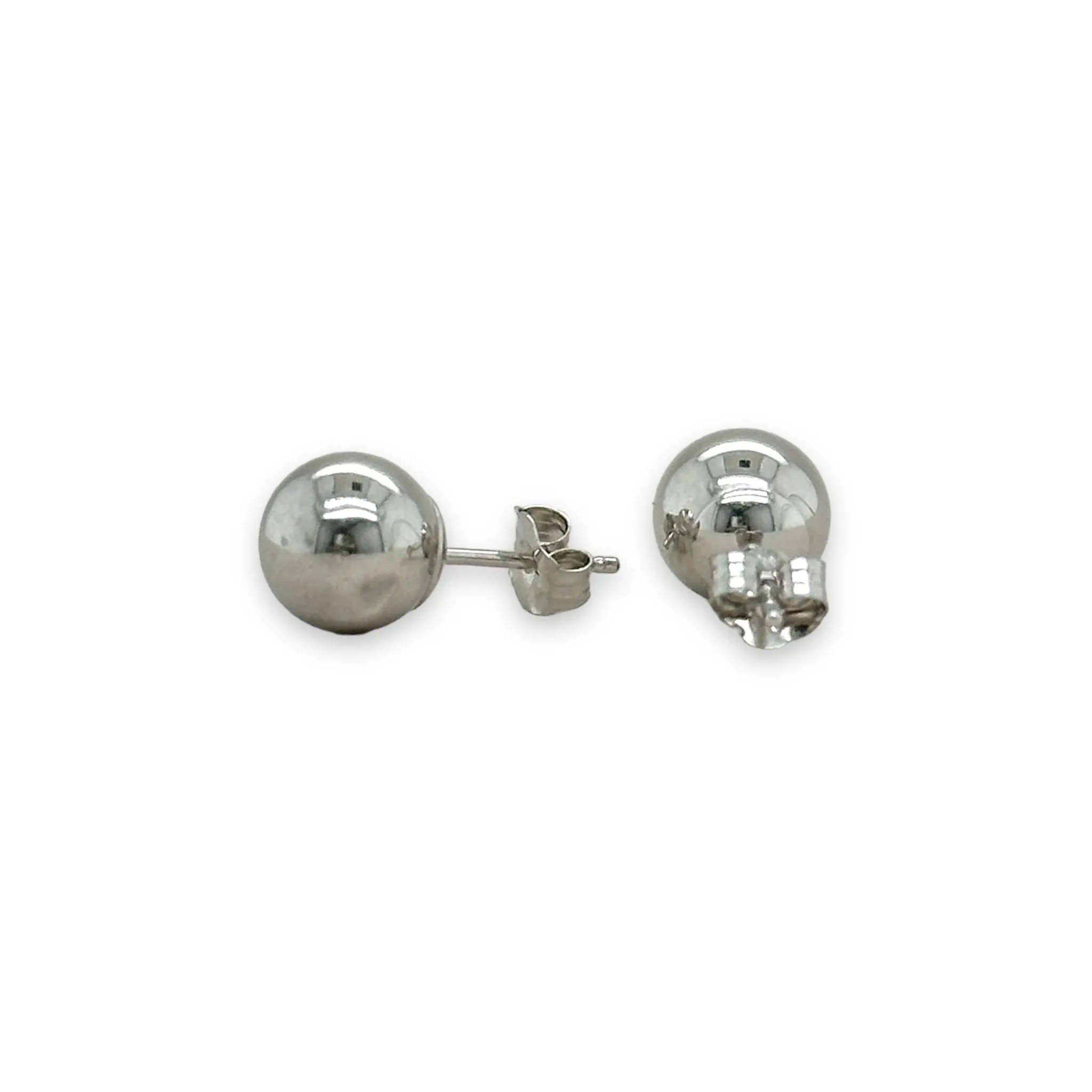 14K W Gold 7mm Ball Earrings