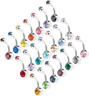 1Bag Stainless Steel Navel Rings Random Color Belly Button Jewelry for Women Durable Body Piercing Accessories for Parties Dances and Performances