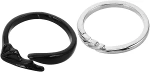 2Pcs Adjustable Angel Devil Lover Rings for Couples Casual Jewelry Unique Design for Engagement Devil Theme Present for Him Her