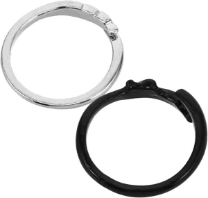 2pcs Couple for Adjustable Angel Devil Matching Finger Chic Jewelry Lightweight and Valentine Day Anniversaries