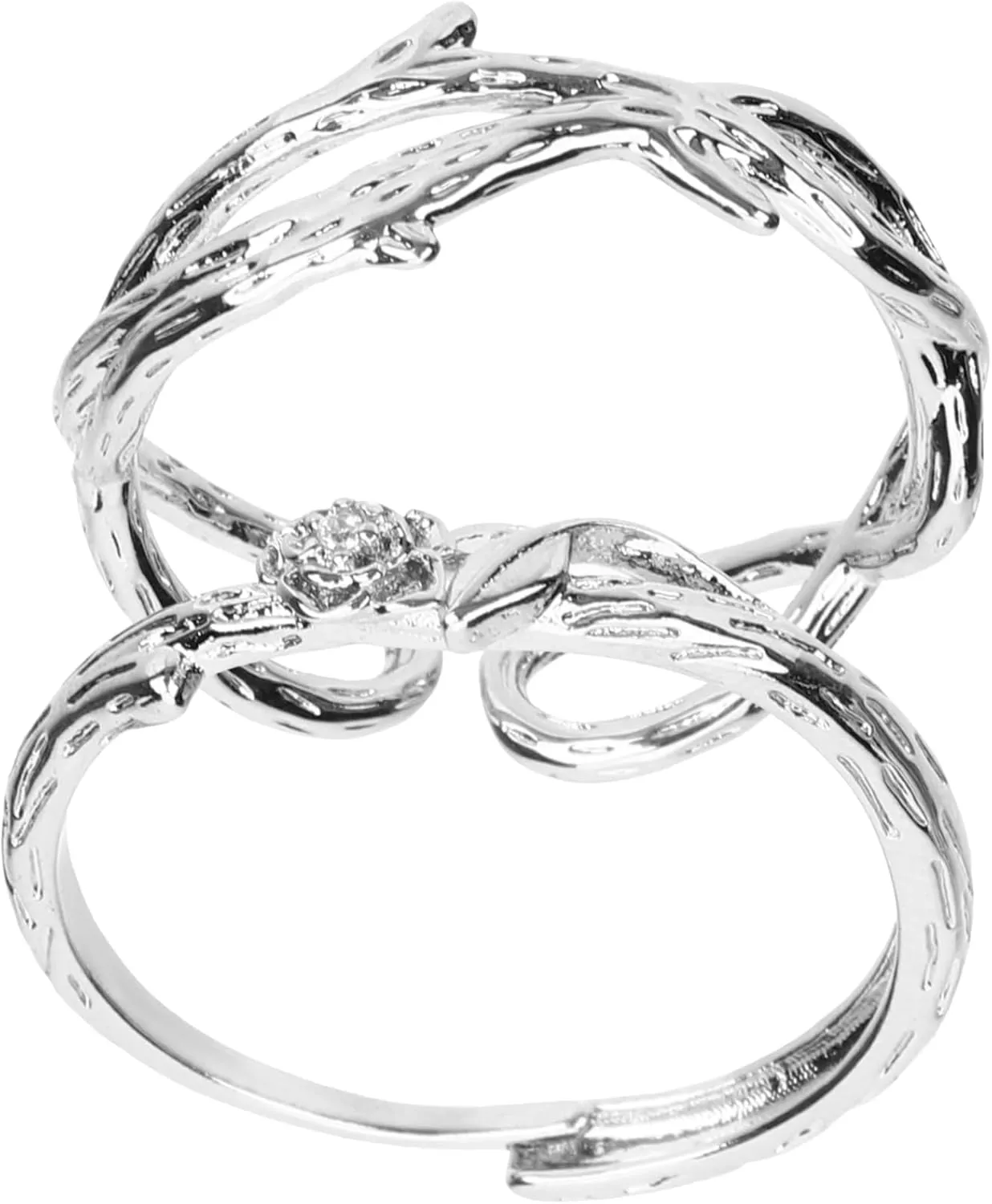 2pcs Couples Ring Set Rose Flower Matching Engagement Ring for Her and Him Birthday Present
