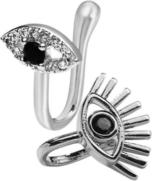 2pcs Septum Rings Comfortable Clip Nose for Women Lightweight Metal Nose Rings with Fine Workmanship Stylish Non Piercing Hoops for Daily Wear