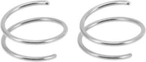 2Pcs Stainless Steel Spiral Nose Hoops for Women Comfortable Non Perforated Nose Rings Stylish Nose Jewelry for Daily Wear and Parties Thickness