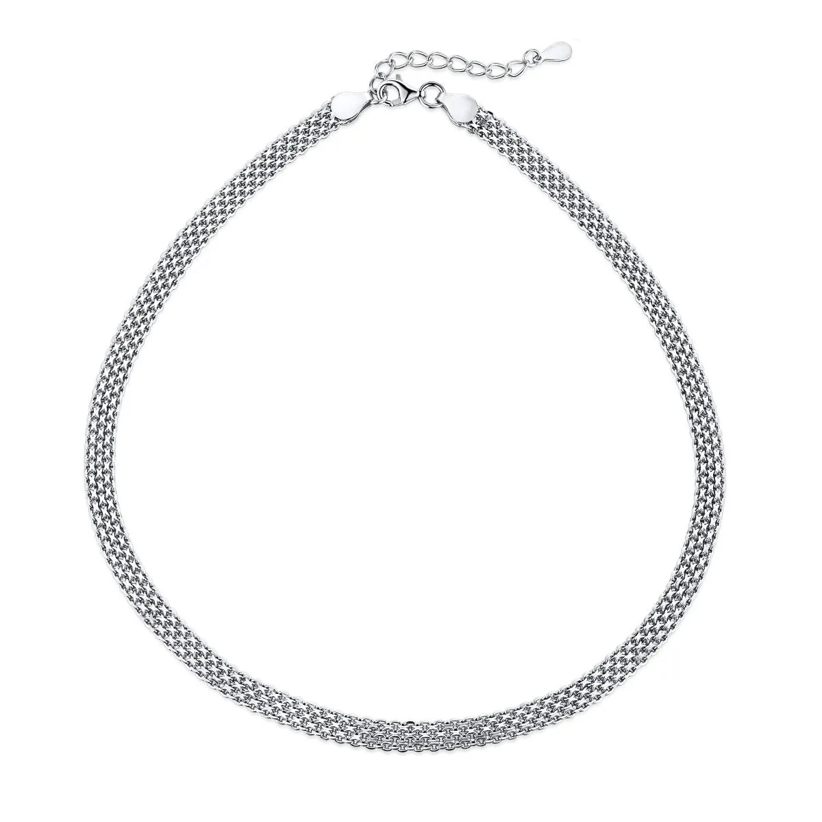 31-35cm 4.65mm Width Mesh Choker Chain Necklace