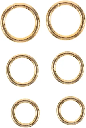6pcs S925 Sterling Silver Nose Rings Hoops Earrings Fashion Open Ring Design for Women Men Comfortable for Daily and Party Wear