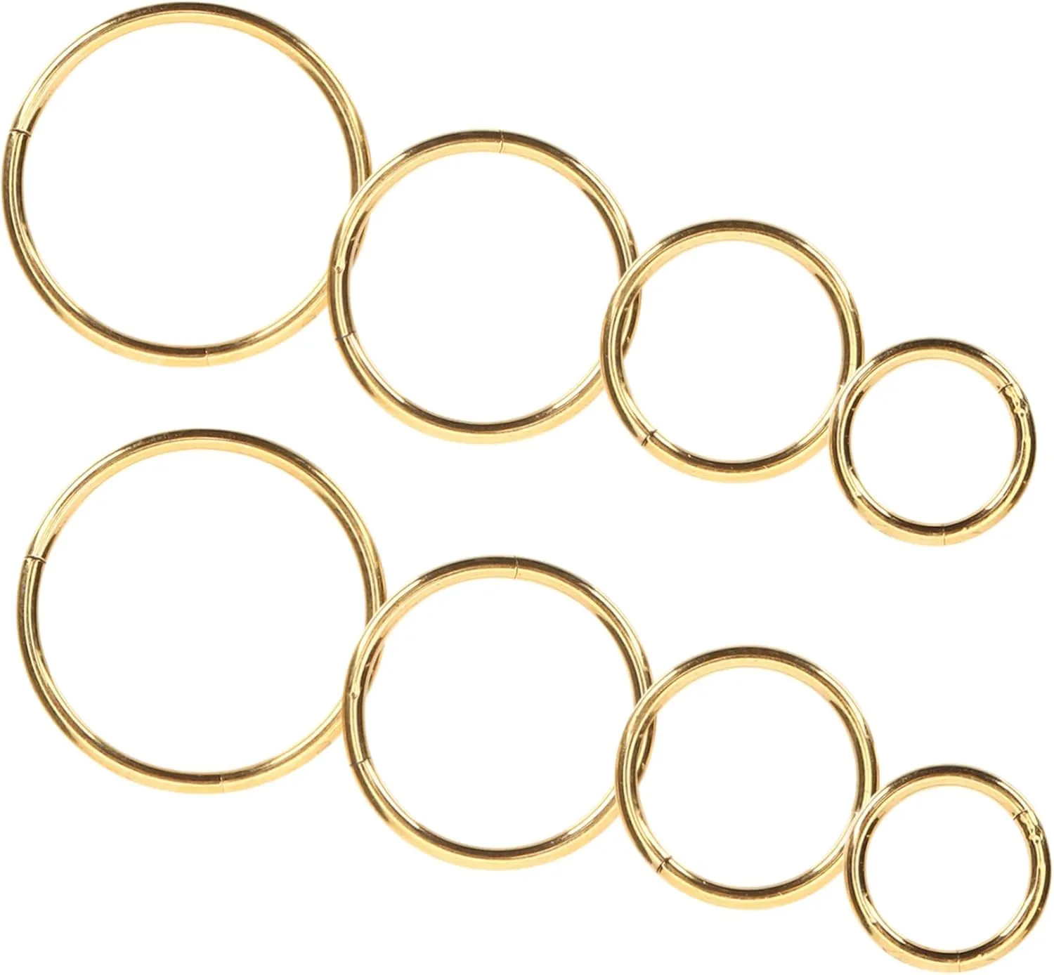 8pcs Nose Hoops for Women Elegant Nose Jewelry for Parties Weddings and Daily Wear High Polished Finish