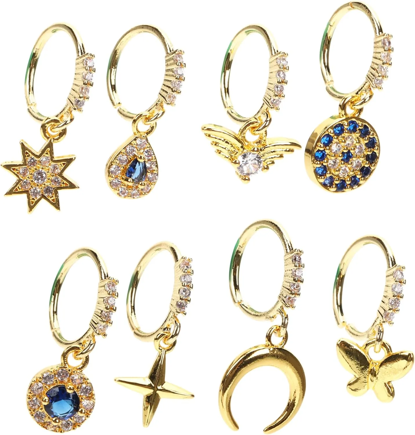8pcs Nose Non-piercing Alloy Hoops Faux Nose Jewelry for Women for Daily Wear Parties and Special Occasions Elegant Unique Design