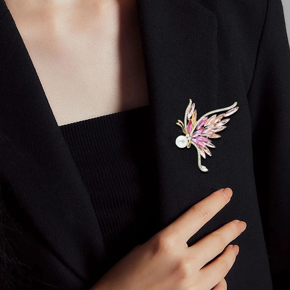 Animal Brooch for Women Rhinestone Animal Insect Brooch Pearl Pin Mother's Day Wedding Birhtday Decoration Gift for Mom Wife