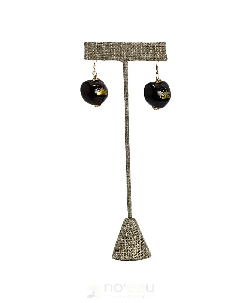 AUMOANA - Gold Plated Kukui Nut Earrings