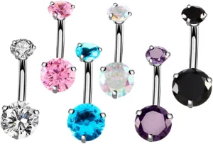 Beaupretty Elegant Zircon Navel Rings Belly Button Jewelry Perfect for Special Occasions