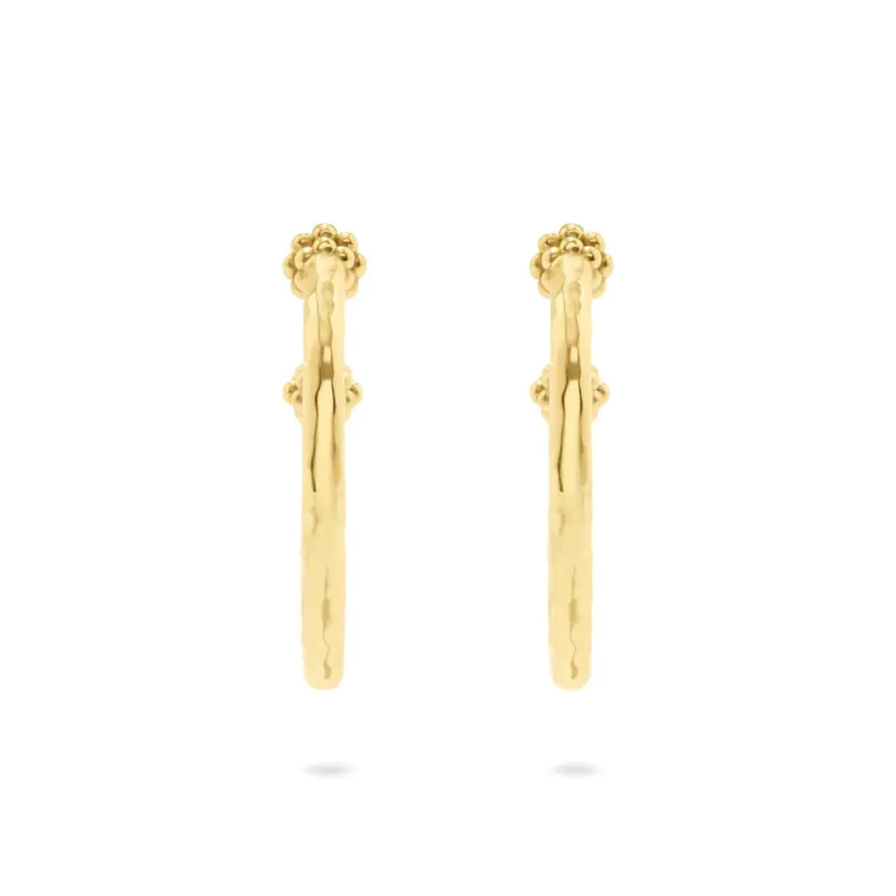 Berry Medium Hoop Earrings - Gold