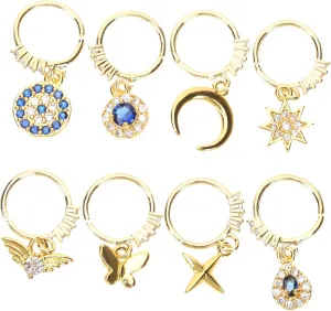 BESPORTBLE 8pcs Nose Ring Nose Nail Set Women Non Piercing Jewelry Cartilage Earrings Alloy
