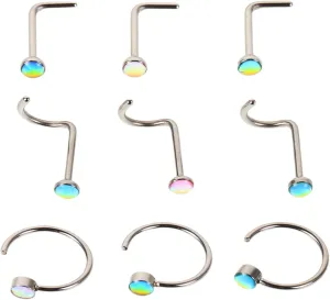 BESPORTBLE Elegant Nose Jewelry Set Helix Piercing Earrings Diverse Styles for Women