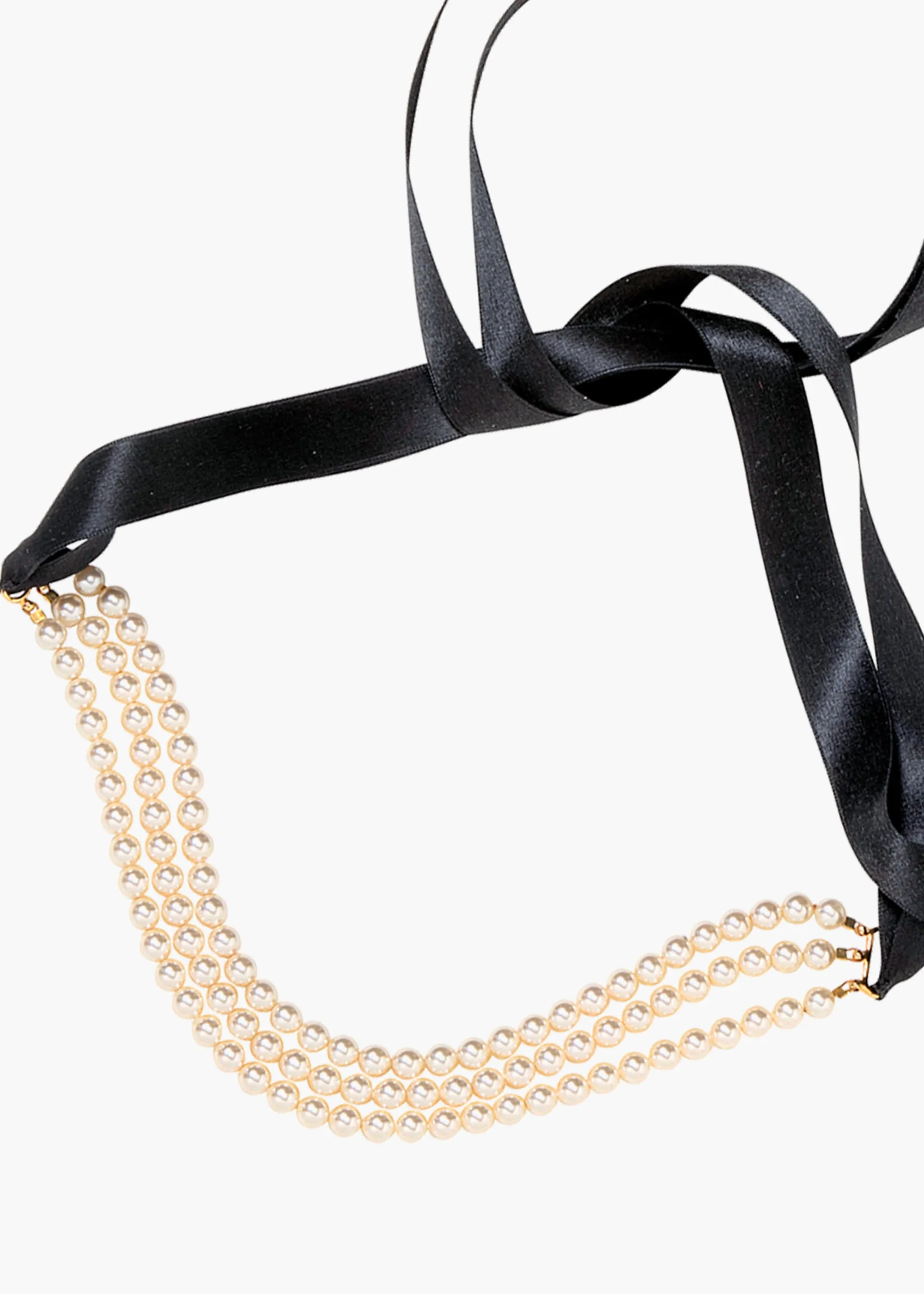 Blaire Ribbon Tie -- Black