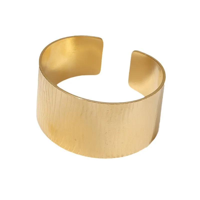 Bold Stainless Steel Electroplating Bangles