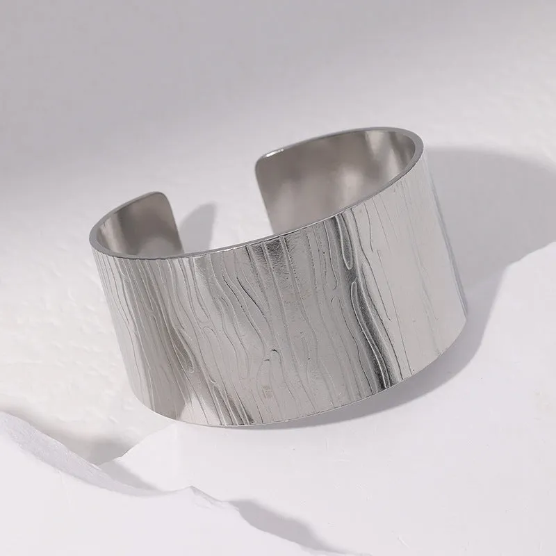 Bold Stainless Steel Electroplating Bangles