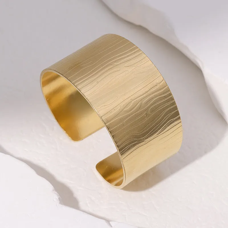 Bold Stainless Steel Electroplating Bangles