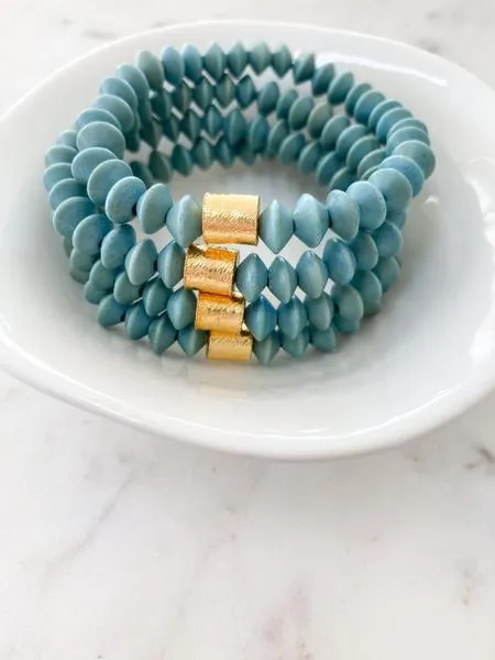 Bracelet Natural Wood Saucer 8mm