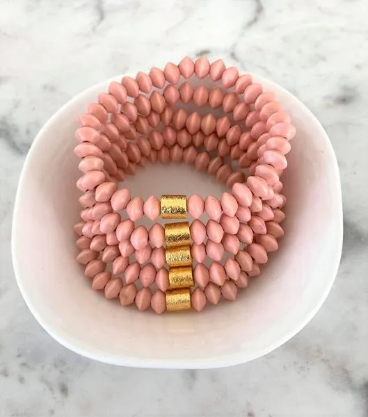 Bracelet Natural Wood Saucer 8mm