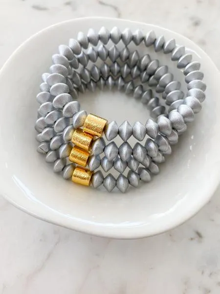 Bracelet Natural Wood Saucer 8mm