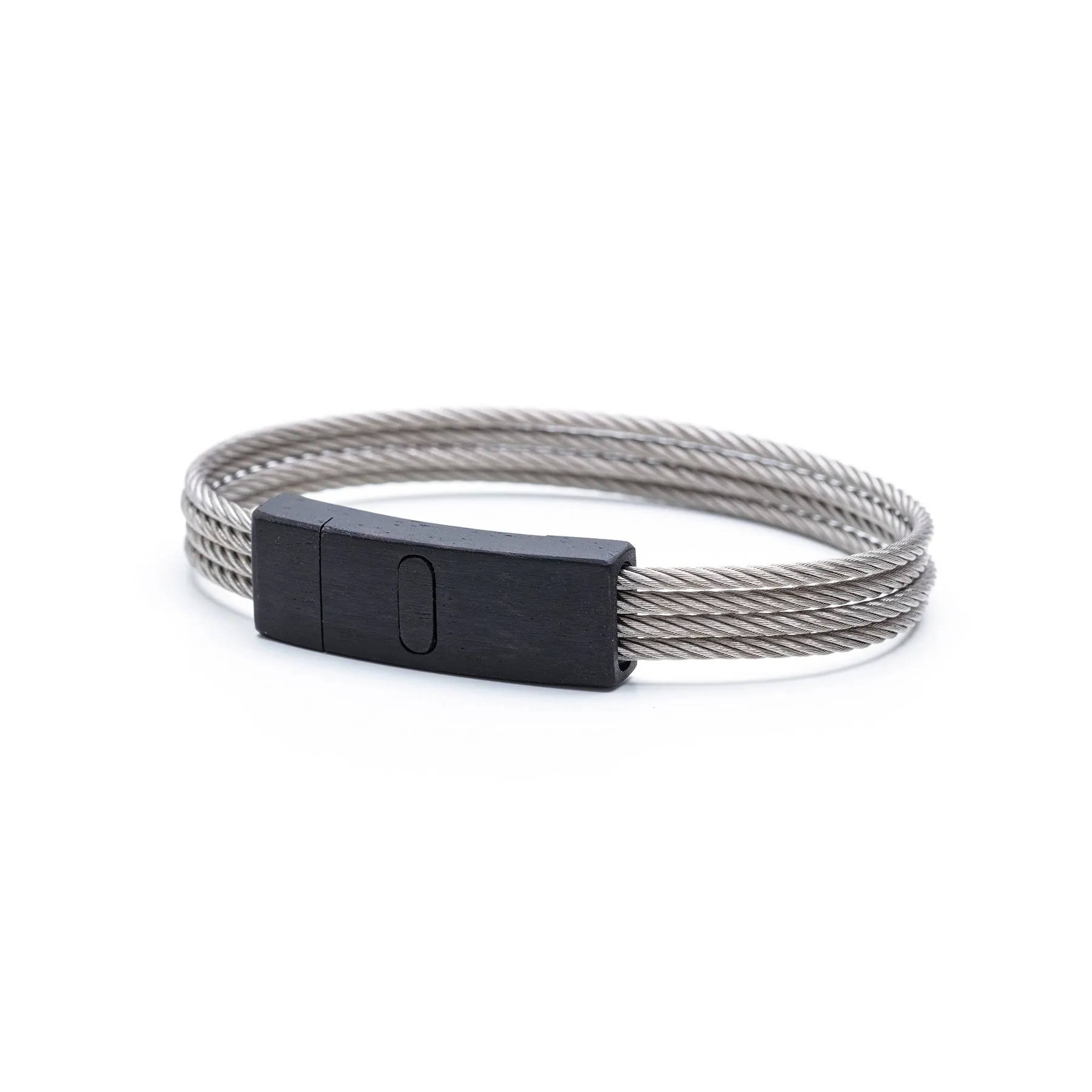 Bracelet - Wooden Clasp with Stainless Steel Band