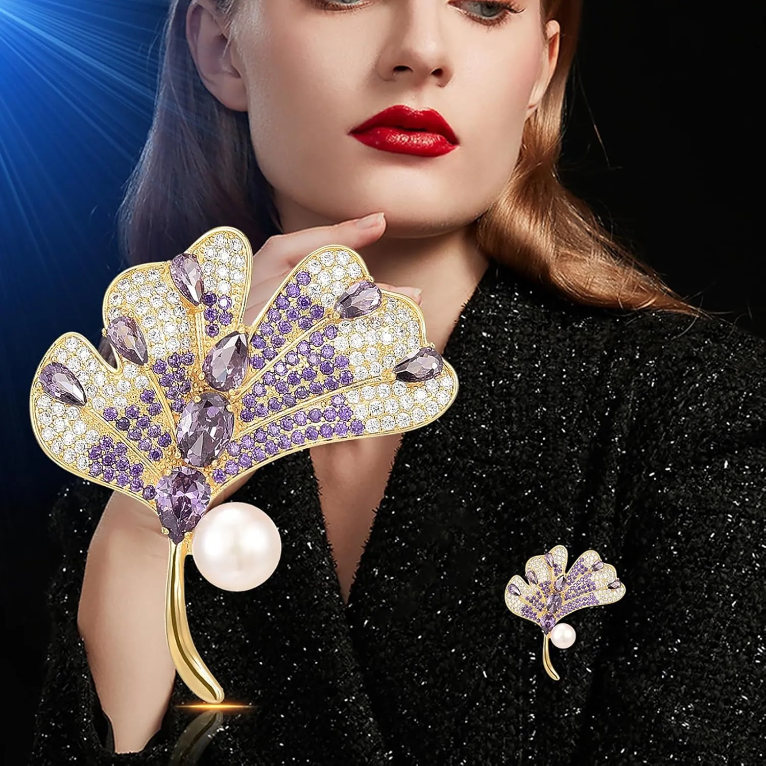 Brooches and Pins for Women Elegant Flower Pearl Brooches Costume Broches Jewelry Lady Christmas Pin for Women