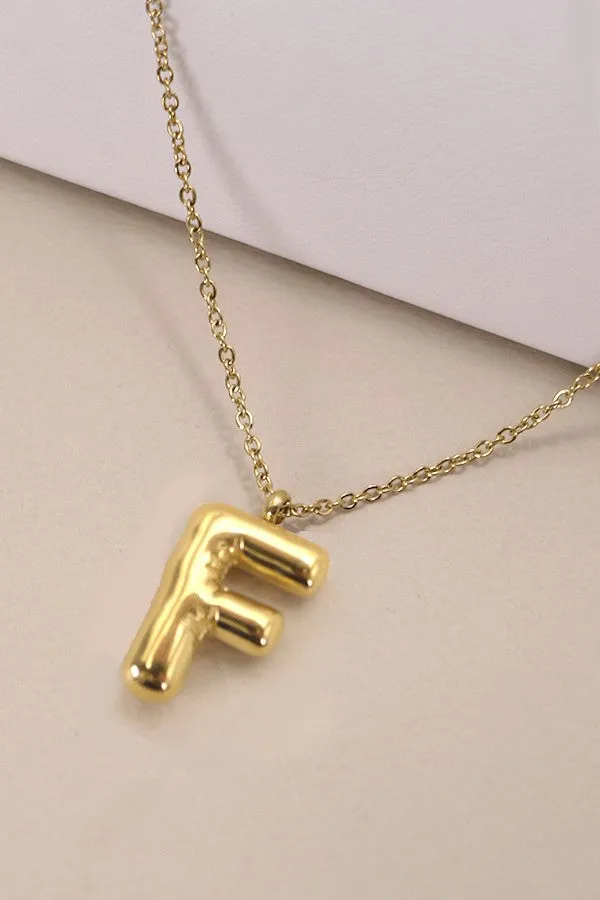 Bubble Initial Necklace