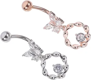 Button Ring Belly Button Jewelry Piercing Accessory Navel Rings Titanium Material