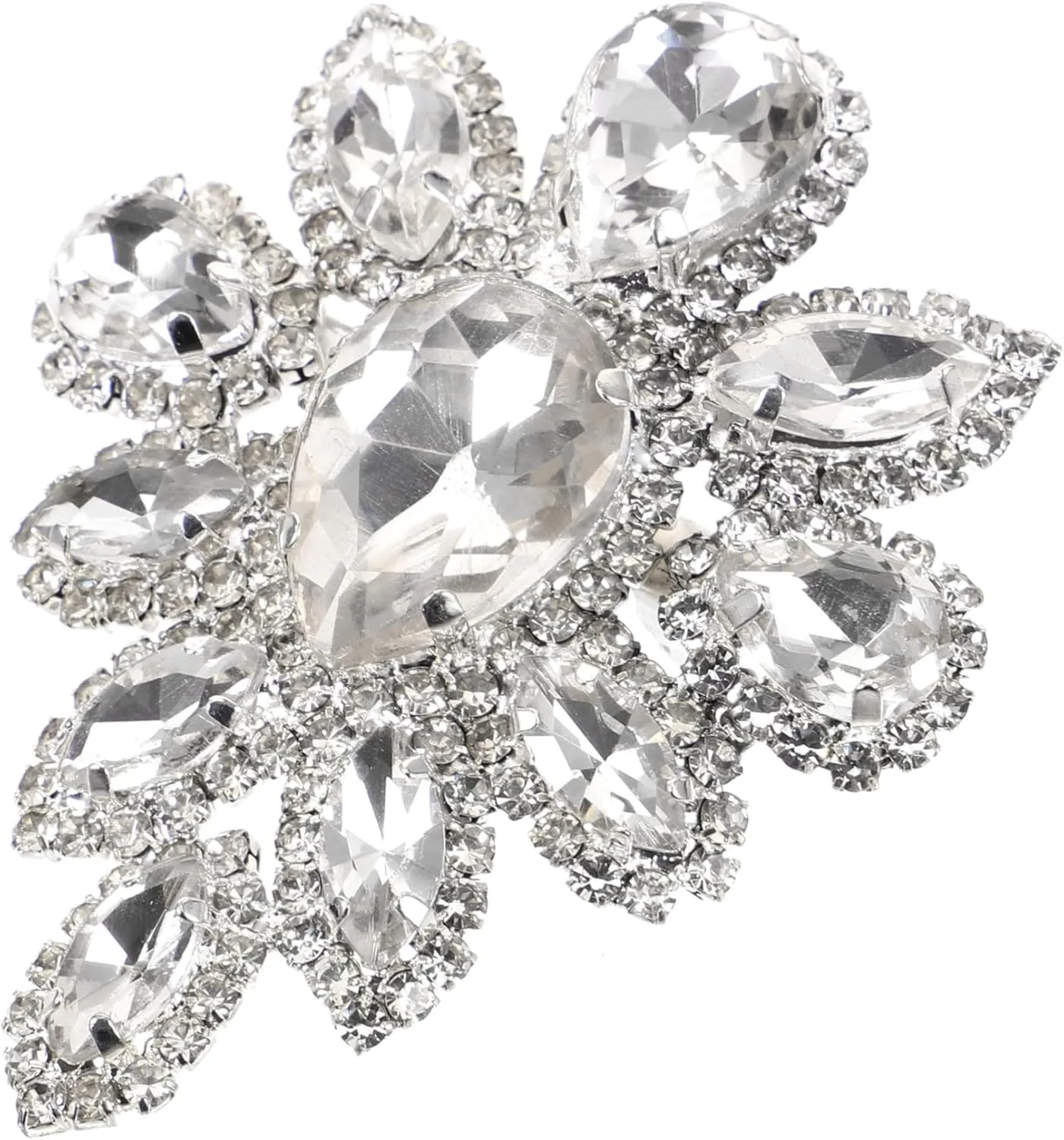 Chic Women's Rhinestone Brooch Flower Brooch Pin Wedding Dress Accessory
