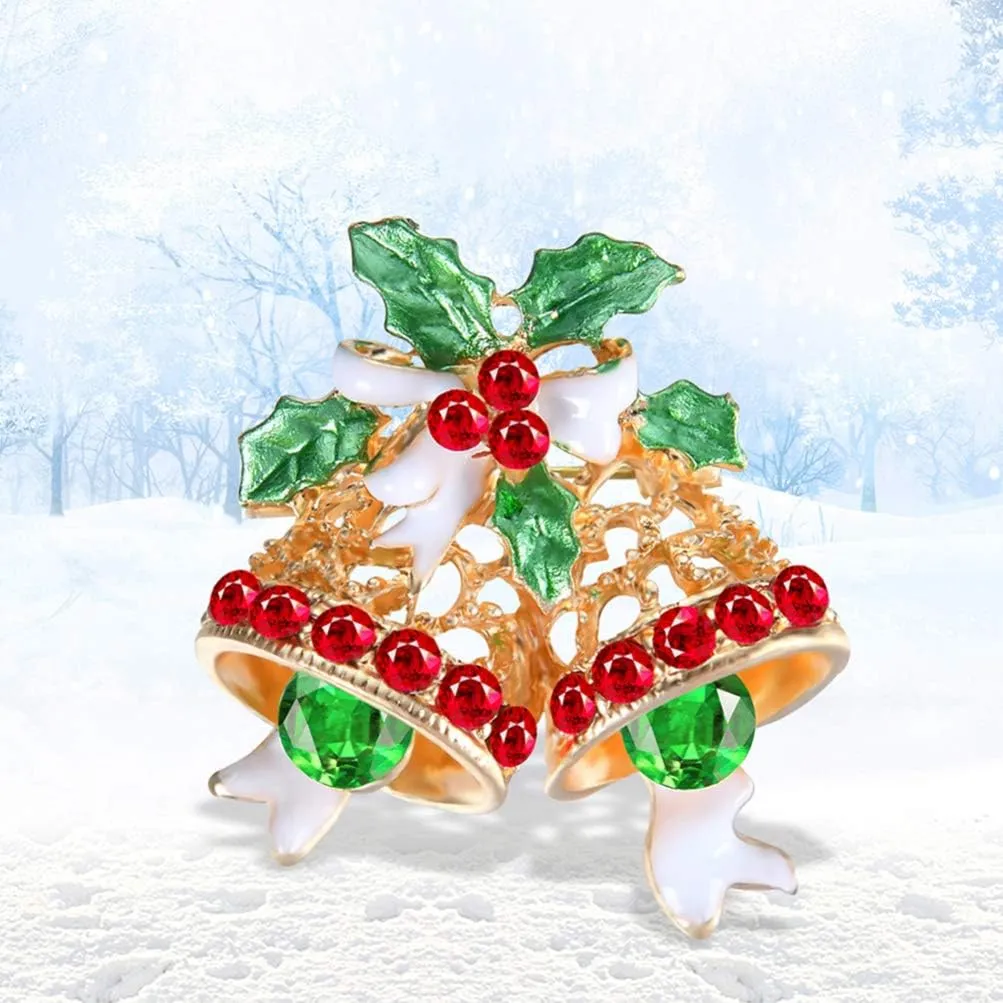 Christmas Brooch Pin - Decorative Rhinestones Brooch Cute Christmas Decoration Brooch Fashion Breastpin Crystal Brooch Pin Christmas Jewelry Gift Brooch for Women Girls Kids