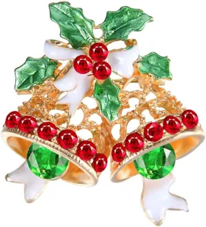 Christmas Brooch Pin - Decorative Rhinestones Brooch Cute Christmas Decoration Brooch Fashion Breastpin Crystal Brooch Pin Christmas Jewelry Gift Brooch for Women Girls Kids
