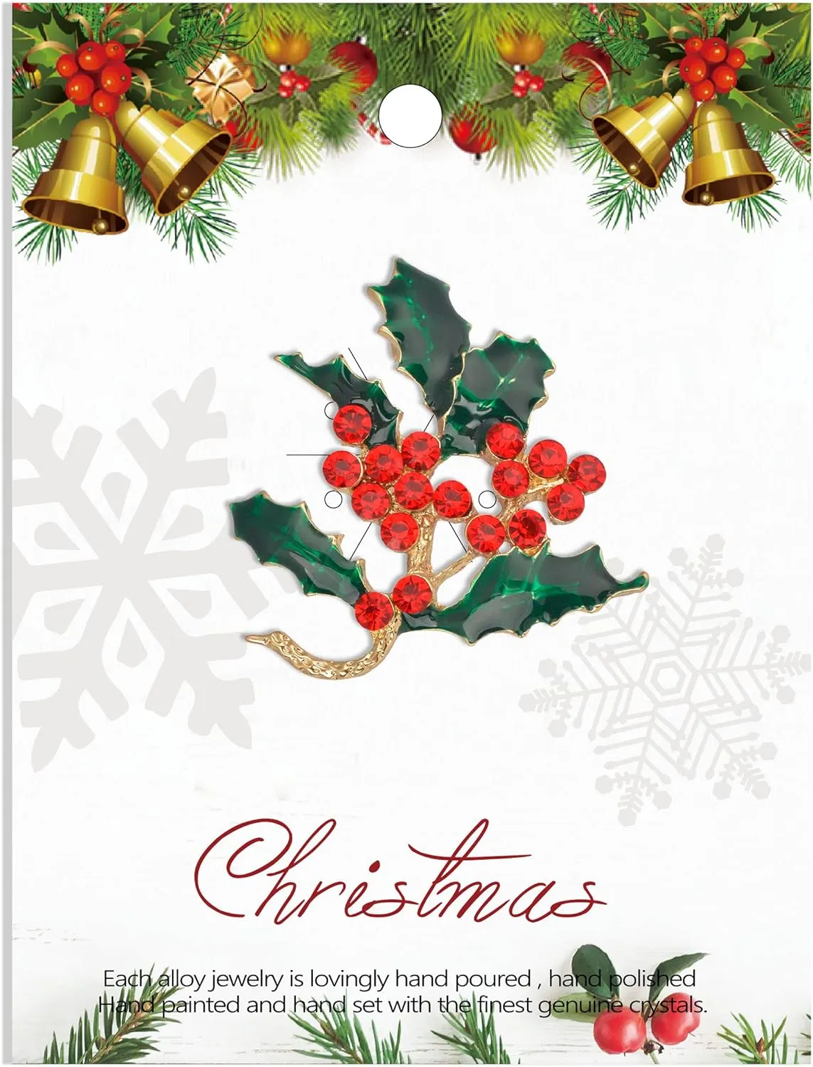 Christmas Brooch Pin for Women Girls Crystal Rhinestone Brooches and Pins Colorful Enamel Cute Deer Cat Bird Snowflake Bells Brooch Pins Fashion Christmas Jewelry Holiday Gifts