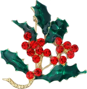 Christmas Brooch Pin for Women Girls Crystal Rhinestone Brooches and Pins Colorful Enamel Cute Deer Cat Bird Snowflake Bells Brooch Pins Fashion Christmas Jewelry Holiday Gifts
