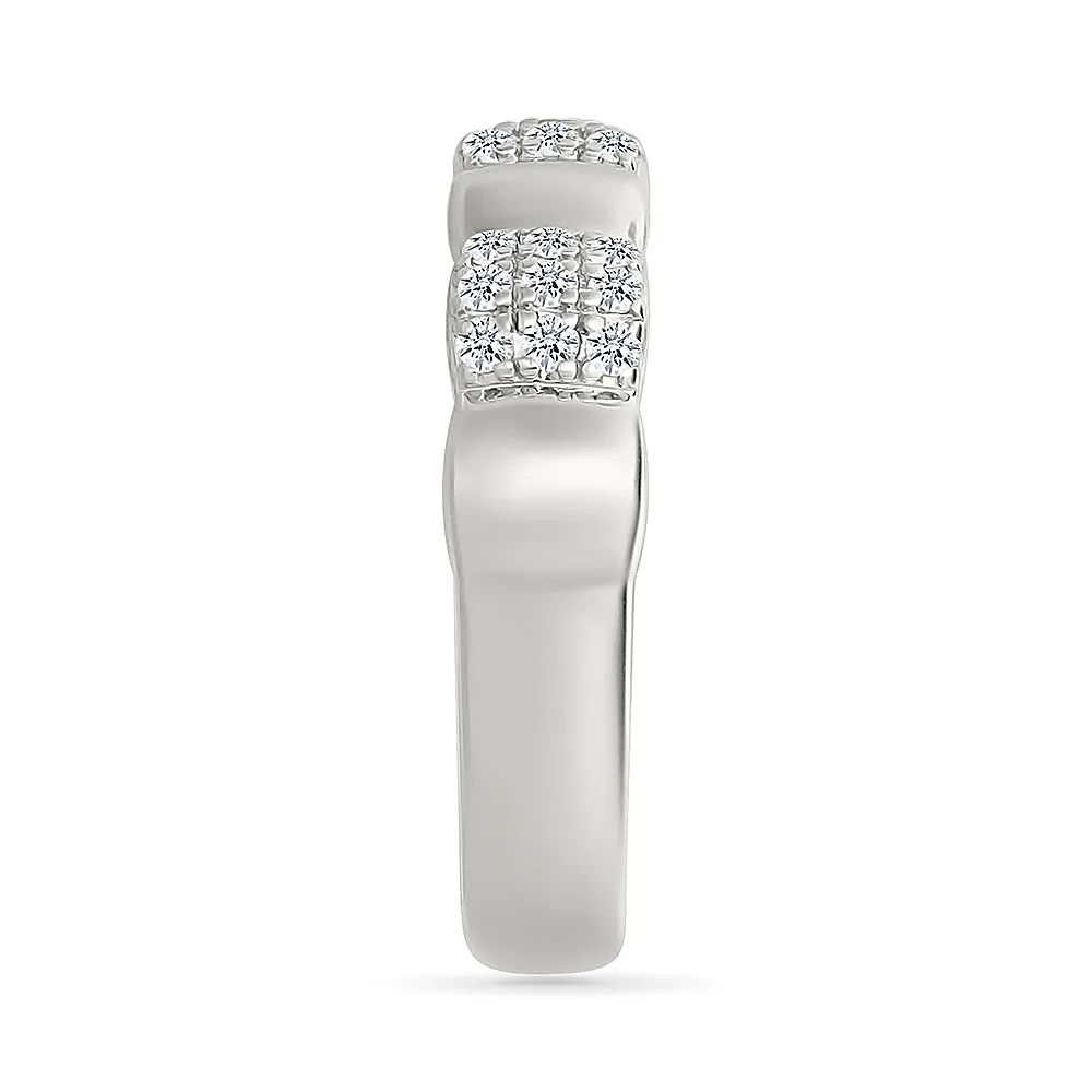 Cluster Diamond Band Ring