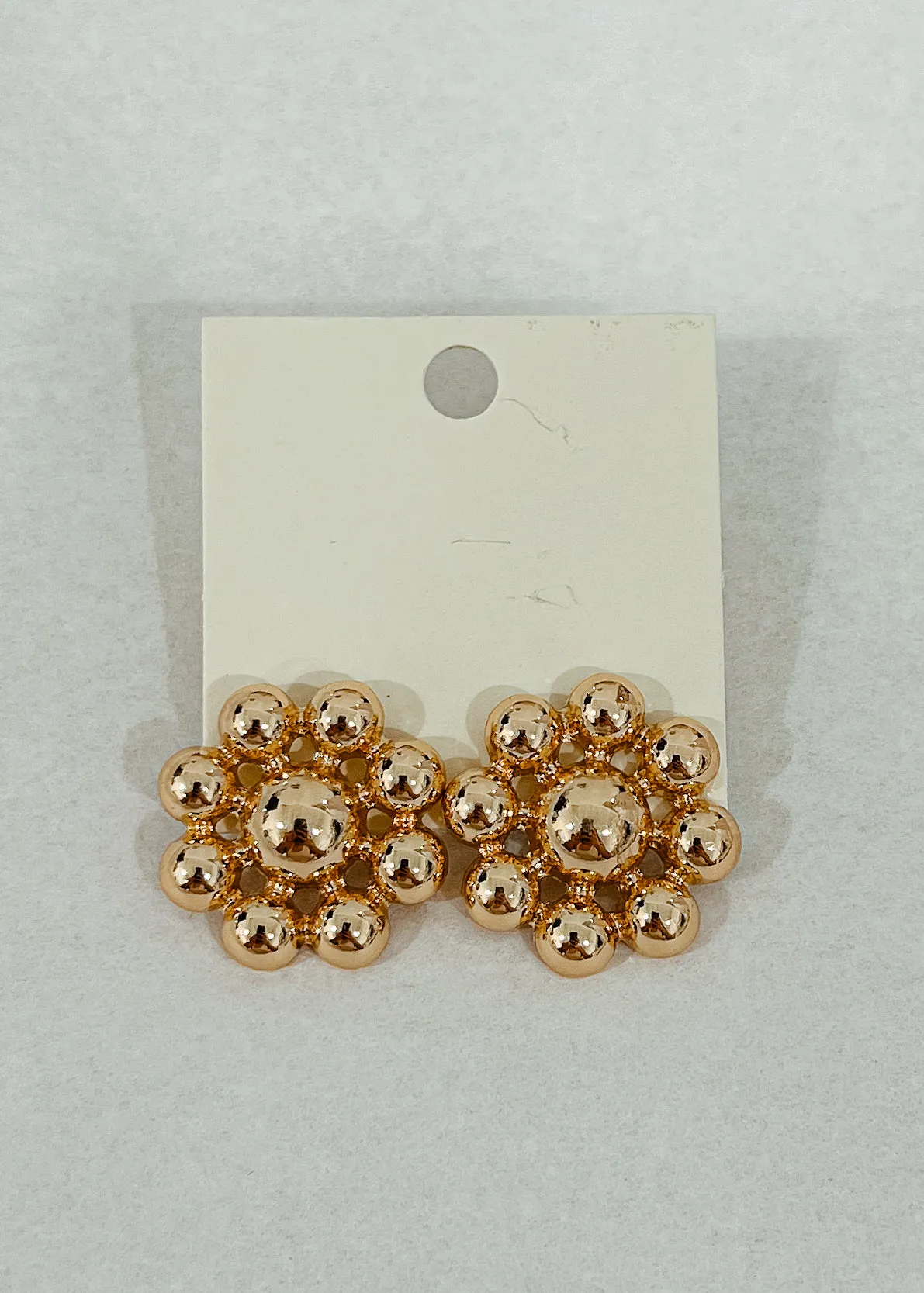 Connected Metal Ball Earrings