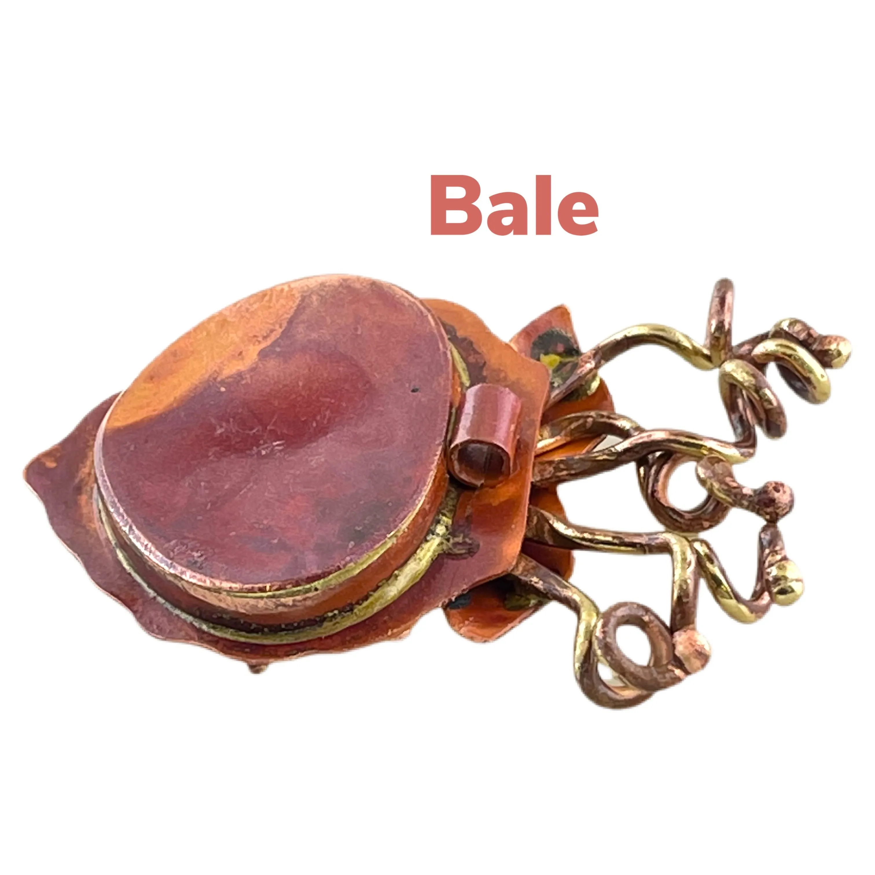 Copper Flaming Sacred Heart Locket Pendant