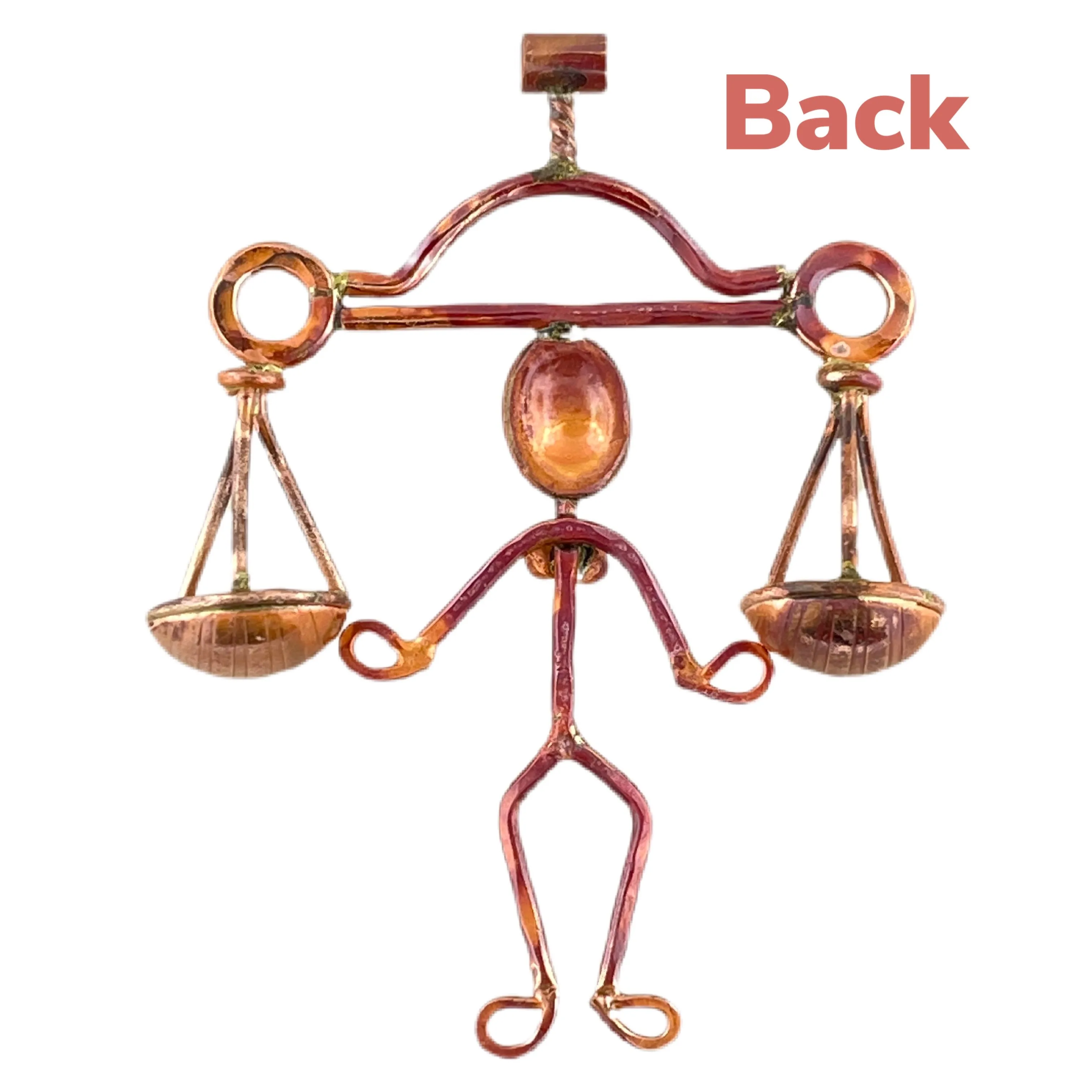 Copper Scales -  Libra Zodiac Sign Pendant