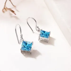 Cubic Sky 925 Sterling Silver Dangle Earrings
