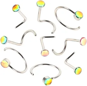 Cute Nose Pin Studs Metal Helix Earrings Perfect for Piercing Jewelry Collection