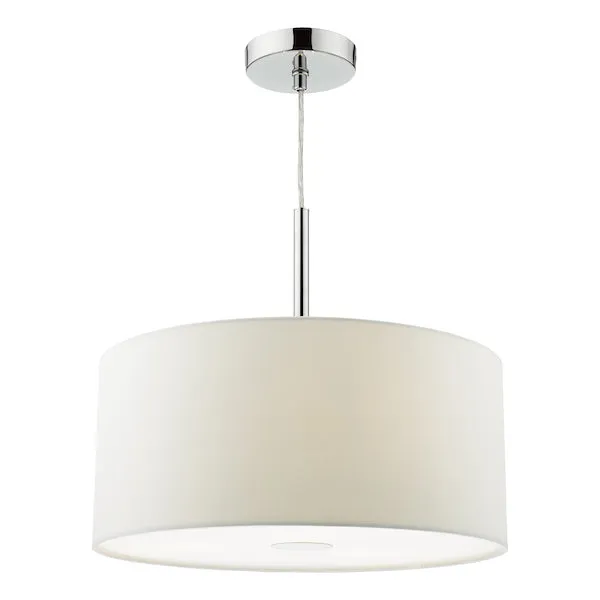 Dar Ronda 40cm 3 Light Pendant White