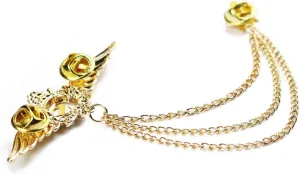 Dazzling Lapel Pin Collar Chain Brooch for Party and Wedding Decorations